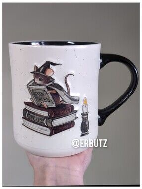 Cobwebs and Cauldrons Bookish Mouse Halloween Mug 📚🐁